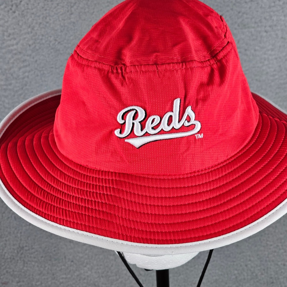 BWM Global Bucket Hat Mens OSFM Red Cincinnati Reds Bally Sports Ohio Ripstop